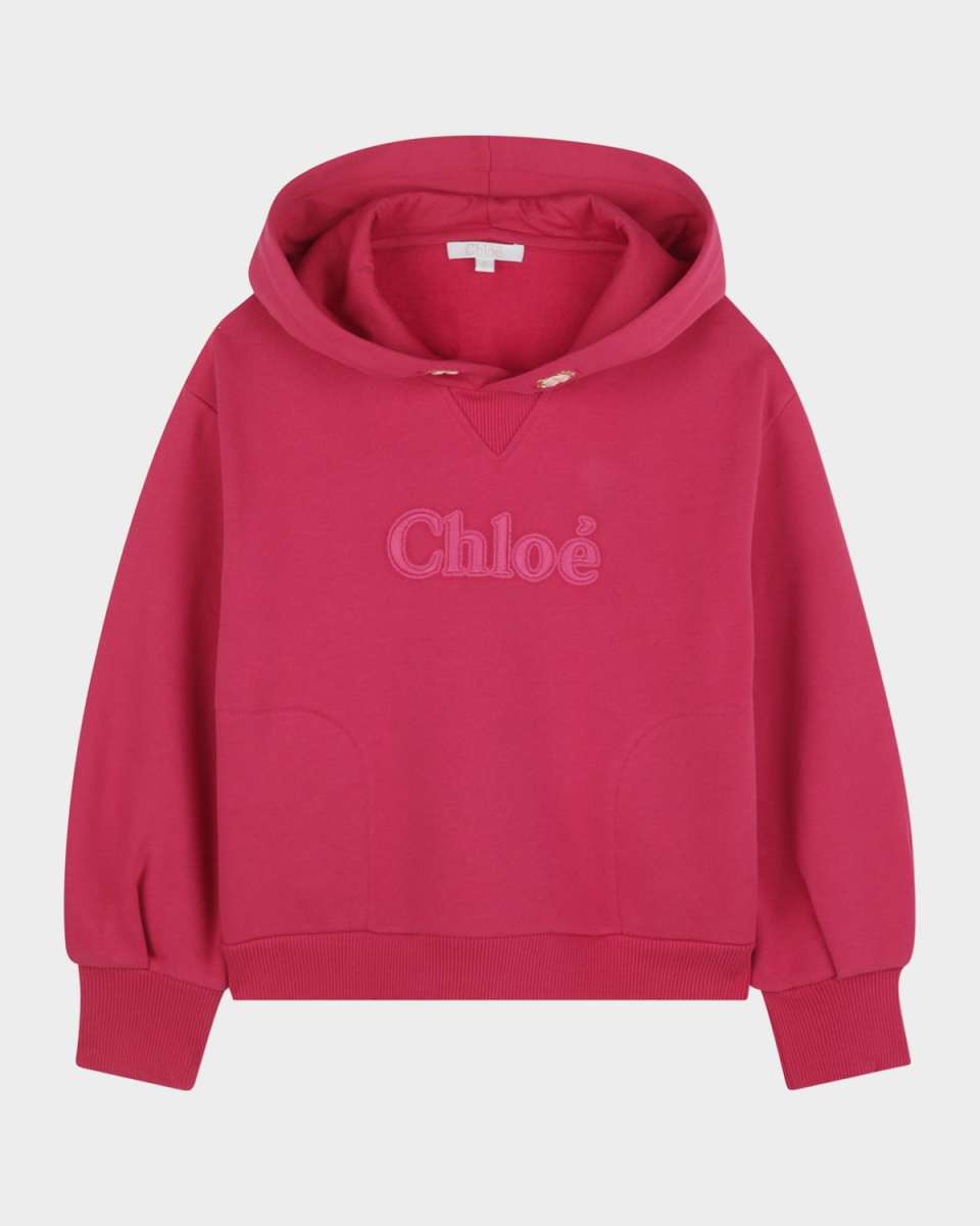 Girl's Hoodie W/ Embroidered Logo, Size 4-5